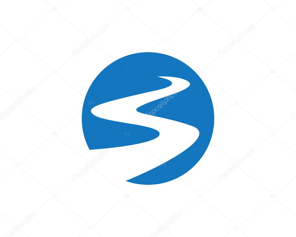 Water Wave symbol and icon Logo Template vector