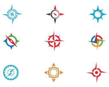 Pusula Logo Şablonu vektör resimleme tasarımı