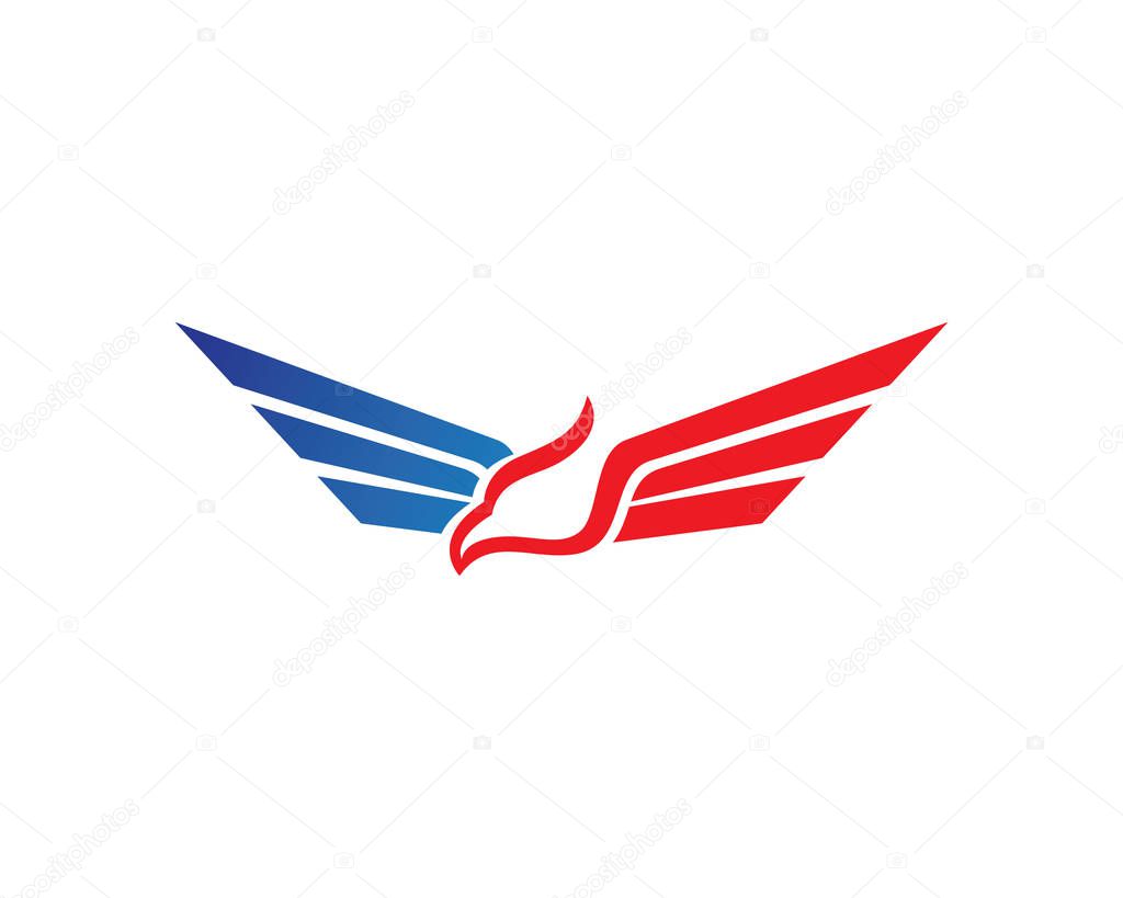 Falcon Eagle Bird Logo Template vector icon