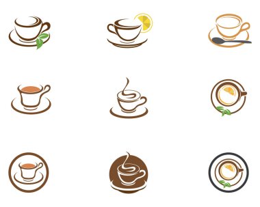 Kahve ve çay içecek logosu