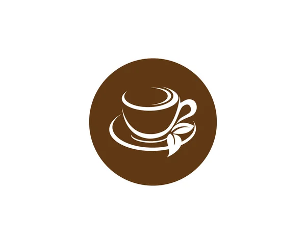 Koffie en thee drinken logo — Stockvector
