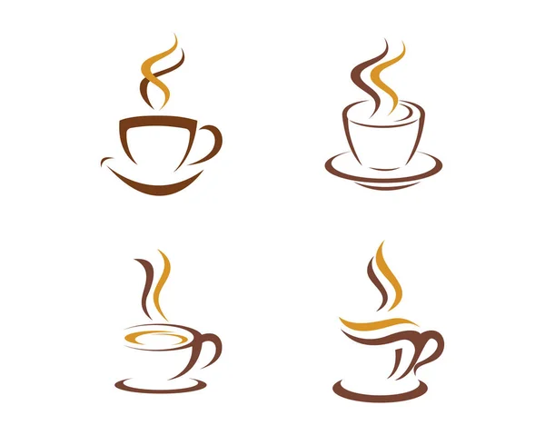 Logo de la bebida de café y té — Archivo Imágenes Vectoriales