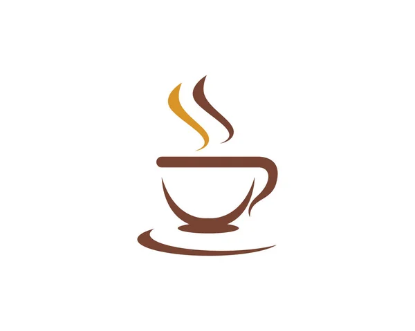 Logo minuman kopi dan teh - Stok Vektor