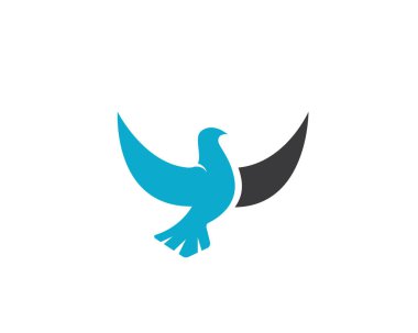 Güvercin kuşu logo ve şablon