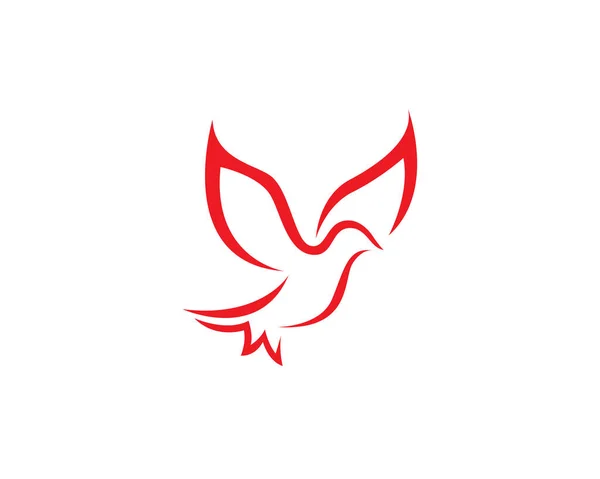 Taubenvogel-Logo und Vorlage — Stockvektor