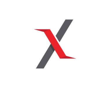 X Harfi Logo Şablonu