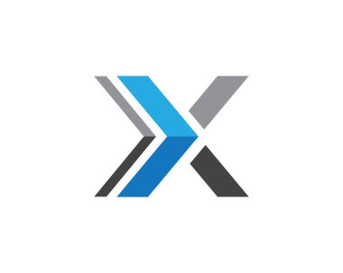 X Harfi Logo Şablonu