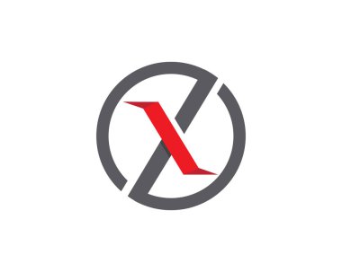X Harfi Logo Şablonu