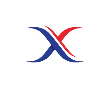 X Harfi Logo Şablonu
