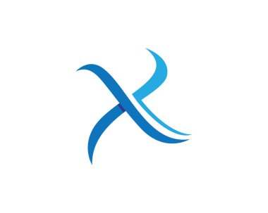 X Harfi Logo Şablonu