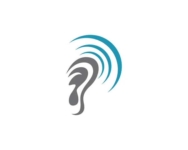 Modello di logo per l'udito — Vettoriale Stock