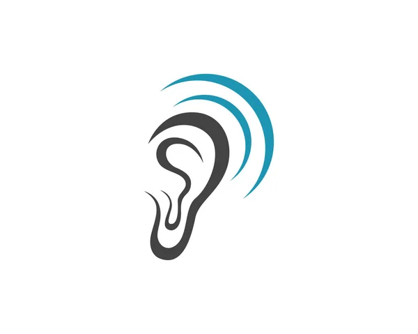 Слухання шаблон логотип — стоковий вектор
