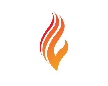 ateş alev logosu şablonu