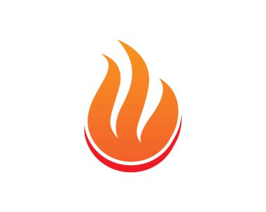 ateş alev logosu şablonu