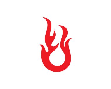 ateş alev logosu şablonu