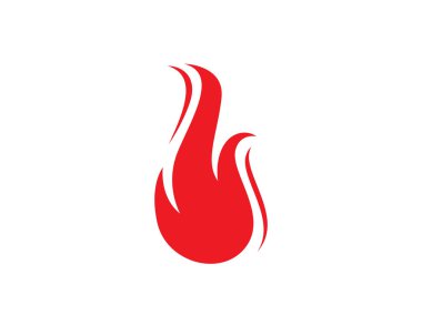 ateş alev logosu şablonu