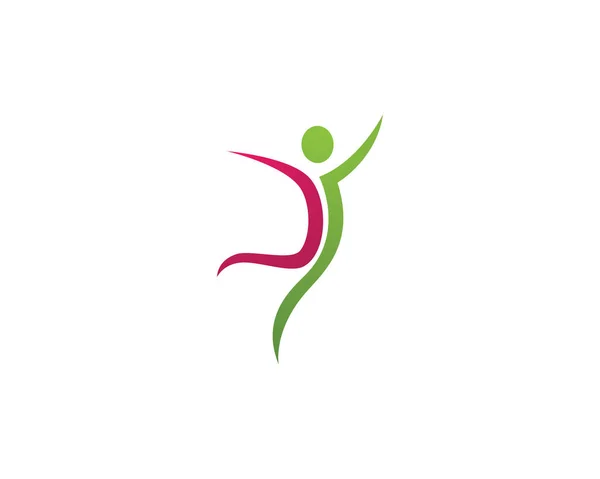 Logo y plantilla para personas de salud — Archivo Imágenes Vectoriales