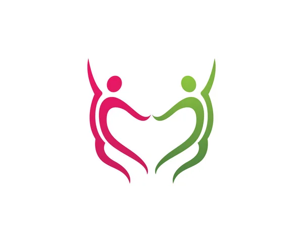 Sağlık insanlar logo ve şablon — Stok Vektör
