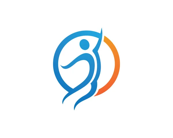 Gesundheit Menschen Logo und Vorlage — Stockvektor