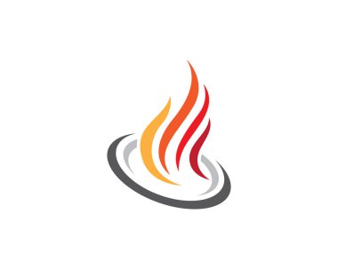 ateş alev logosu şablonu