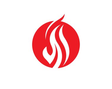 ateş alev logosu şablonu