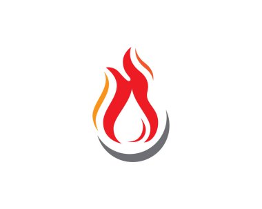ateş alev logosu şablonu