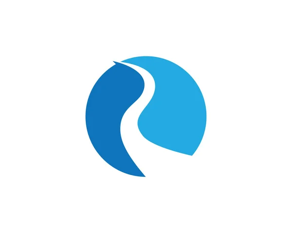 Plantilla Logo River — Vector de stock
