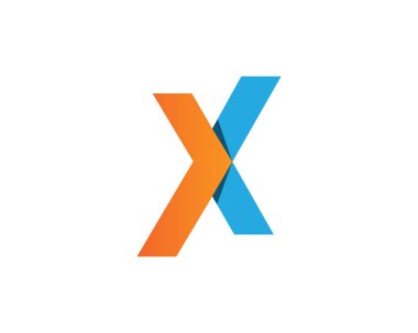 Logo mektup vektör şablonu x