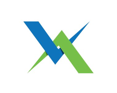 Logo mektup vektör şablonu x