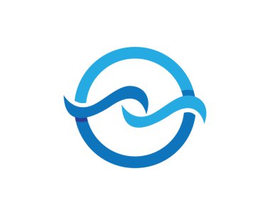 Su dalgası logo şablonu