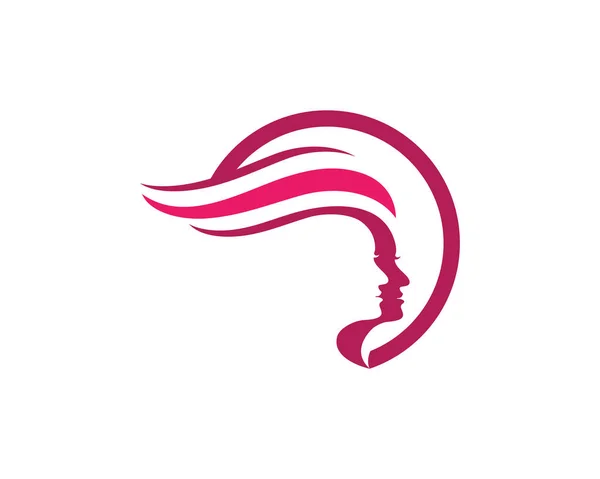 Cheveux et spa femme logo et symboles — Image vectorielle