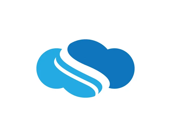 Cloud server gegevens logo en symbolen — Stockvector