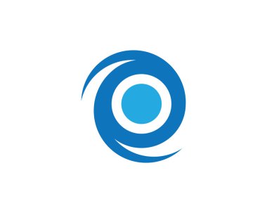 Su dalgası logo şablonu