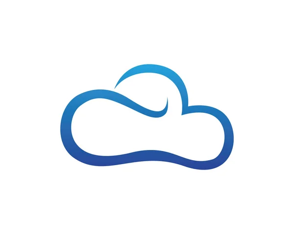 Felhő logó sablon — Stock Vector