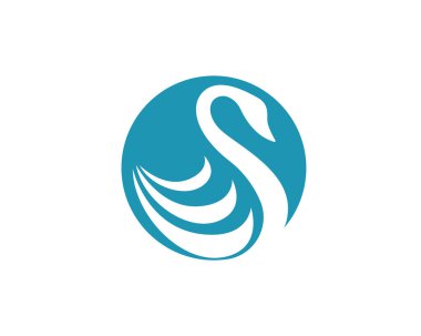 Kuğu logo ve sembolleri şablonu 