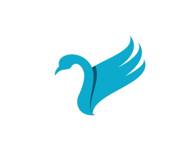 Kuğu logo ve sembolleri şablonu 