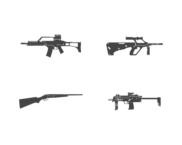 Pistola poderosa, arma, pistola, ilustração vetorial —  Vetores de Stock