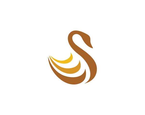 Schwan-Logo und Symbolvorlage — Stockvektor