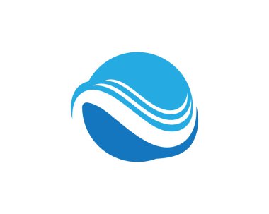 Okyanus plaj wave su logosu