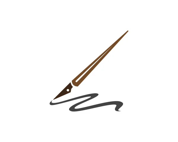 Pen schrijven teken logo en symbolen — Stockvector