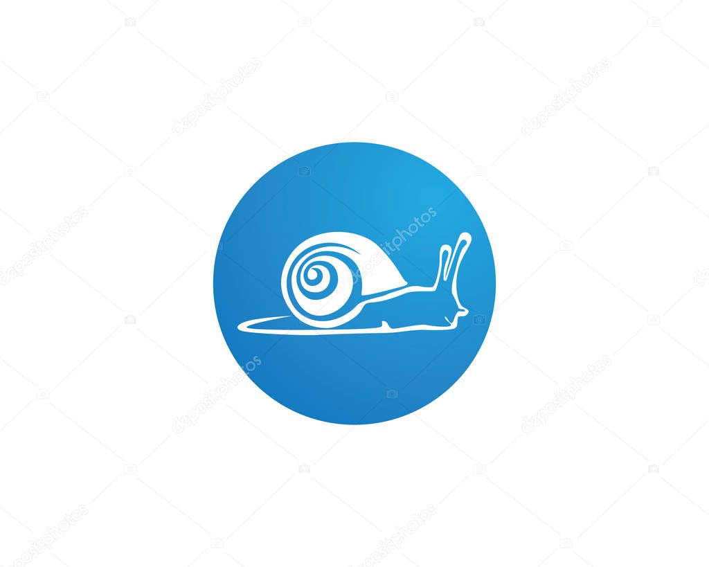 Snail logo template vector icon