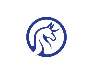 Pegasus Vektör Logo Şablonu çizimi