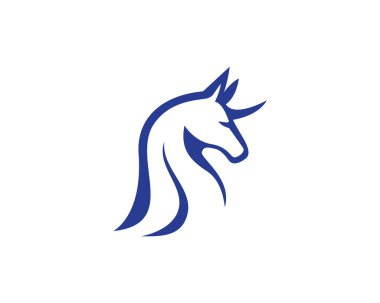 Pegasus Vektör Logo Şablonu çizimi