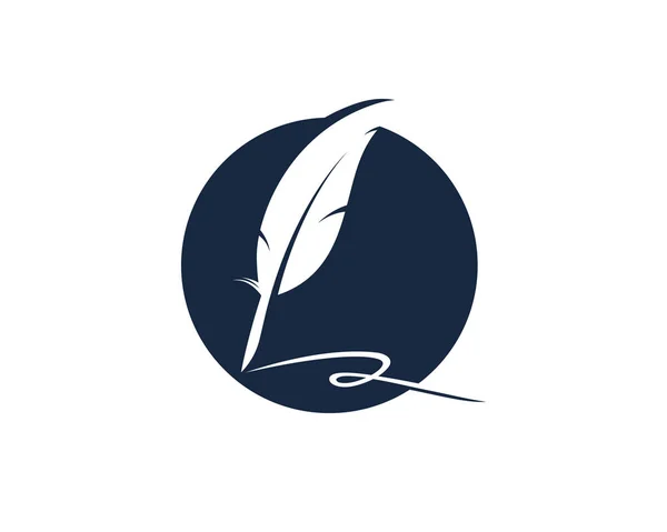 Stylo plume écrire signe logo — Image vectorielle