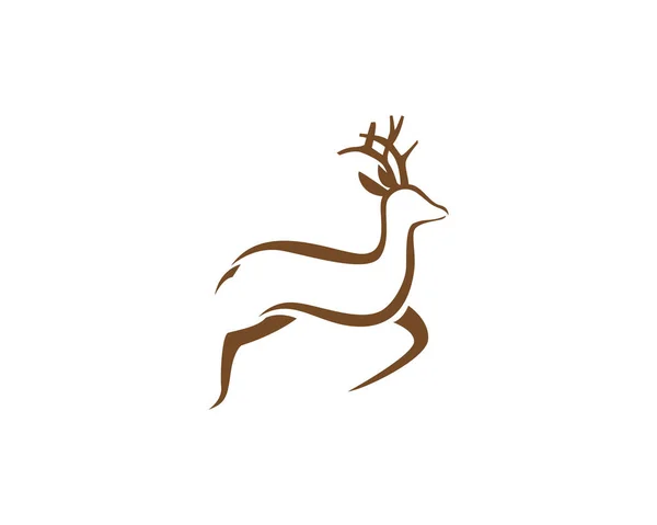 Testa di cervo logo e simboli — Vettoriale Stock