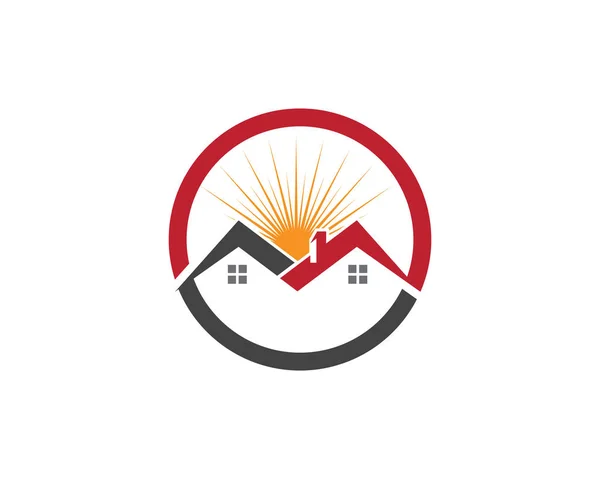 Szablon logo nieruchomości i budynków mieszkalnych — Wektor stockowy