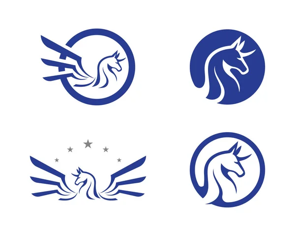 Illustration vectorielle du modèle de logo vectoriel Pegasus — Image vectorielle