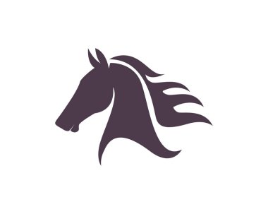 Hayvanlar logo ve şablon kafa at 