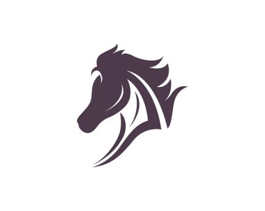 Hayvanlar logo ve şablon kafa at