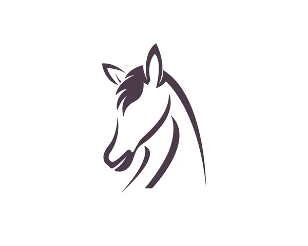 头马动物徽标和模板 — 图库矢量图片